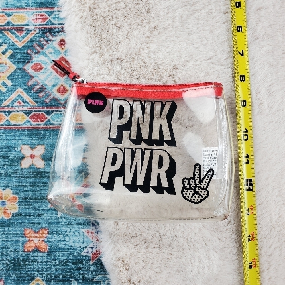 Victoria's Secret PINK PWR Clear Cosmetic Bag - Picture 5 of 6